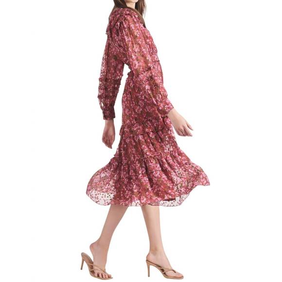 NEW SACHIN & BABI ronnie dress in bordeaux bloom - Picture 3 of 4